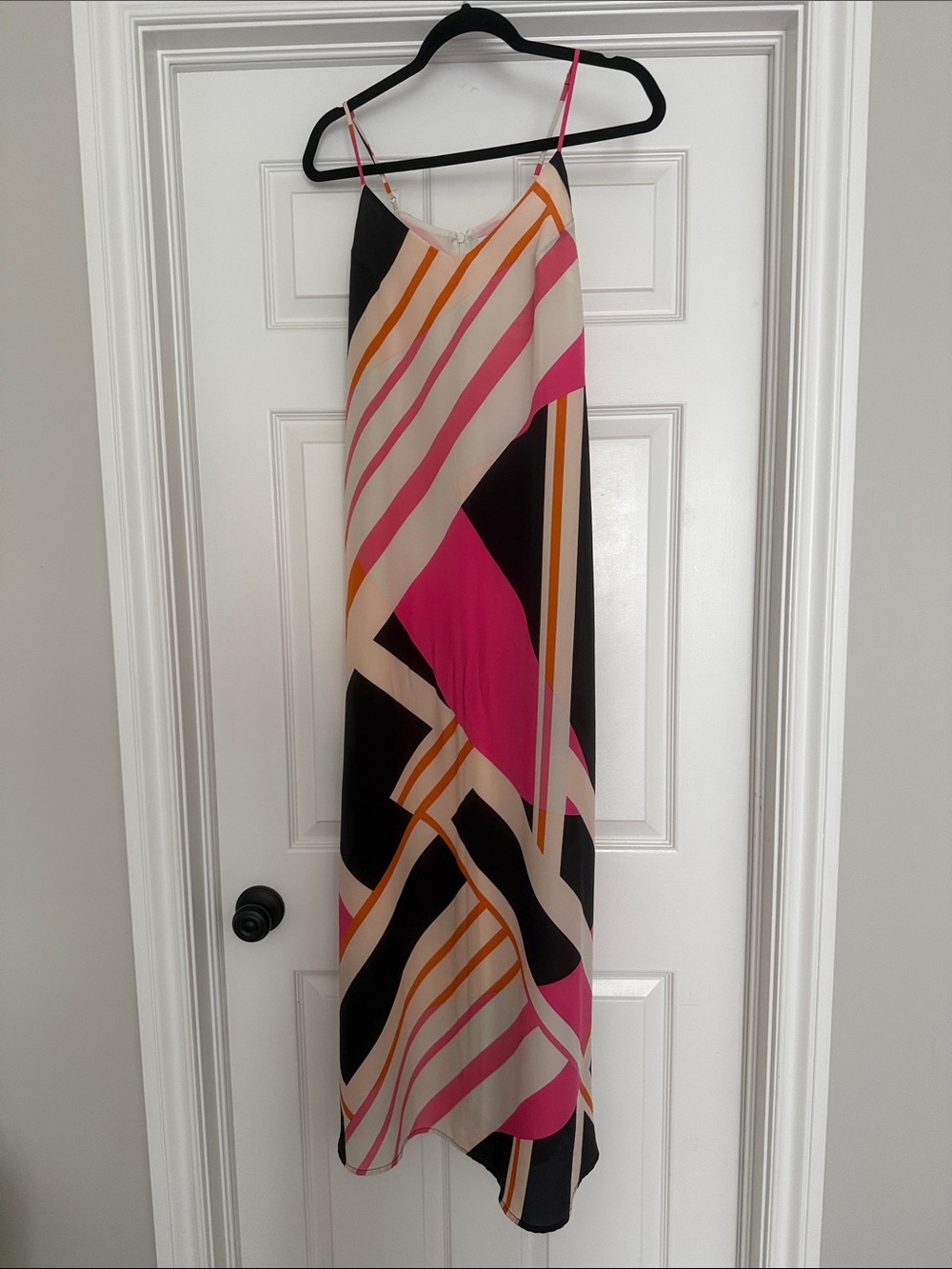 charlie jade Pink Black Cream & Gold Stripe Maxi Dress